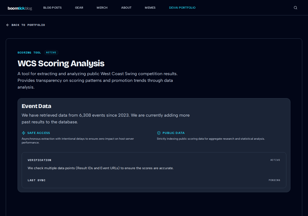 WCS Telemetry Scraper execution console and schema validation interface