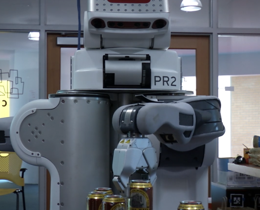 Autonomous Delivery Bot Transporting Item