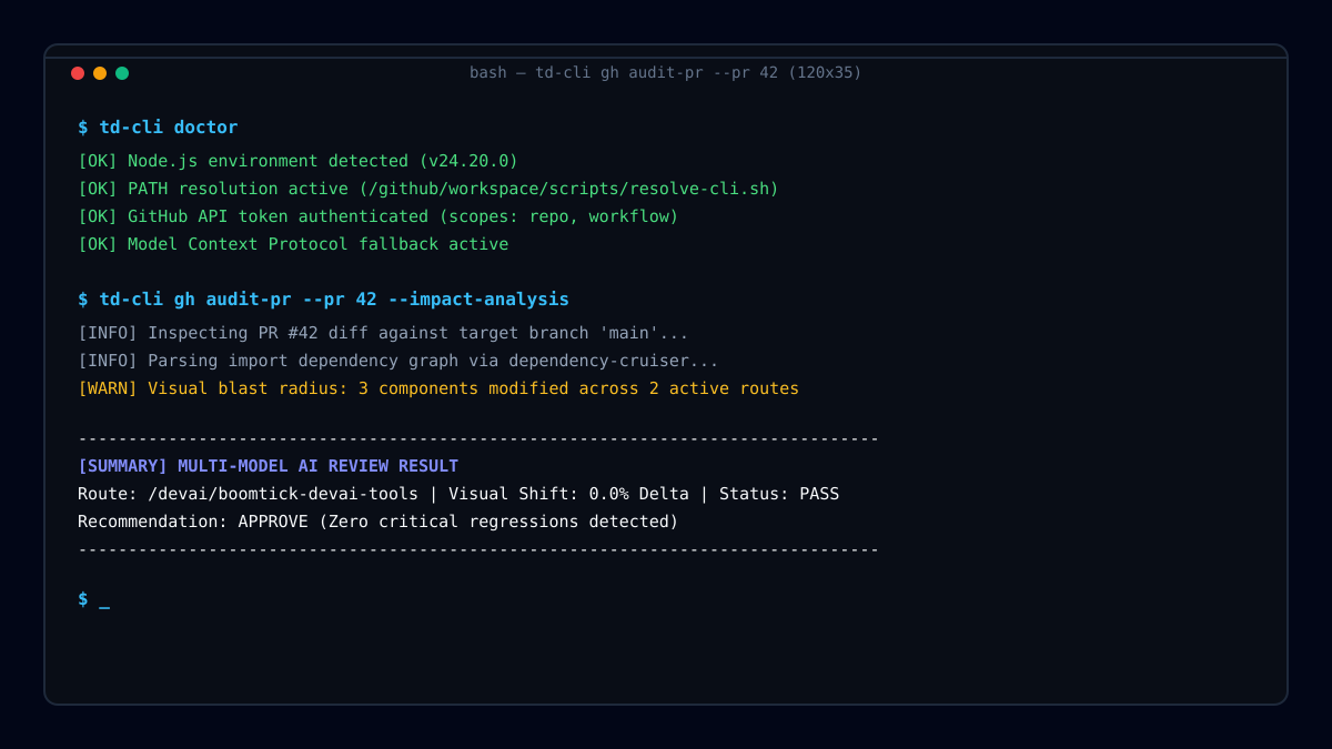 td-cli Terminal Execution and Health Check