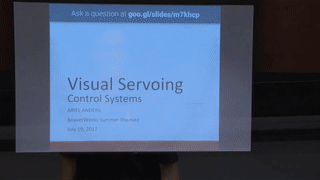 Visual Servoing Lecture Demonstration