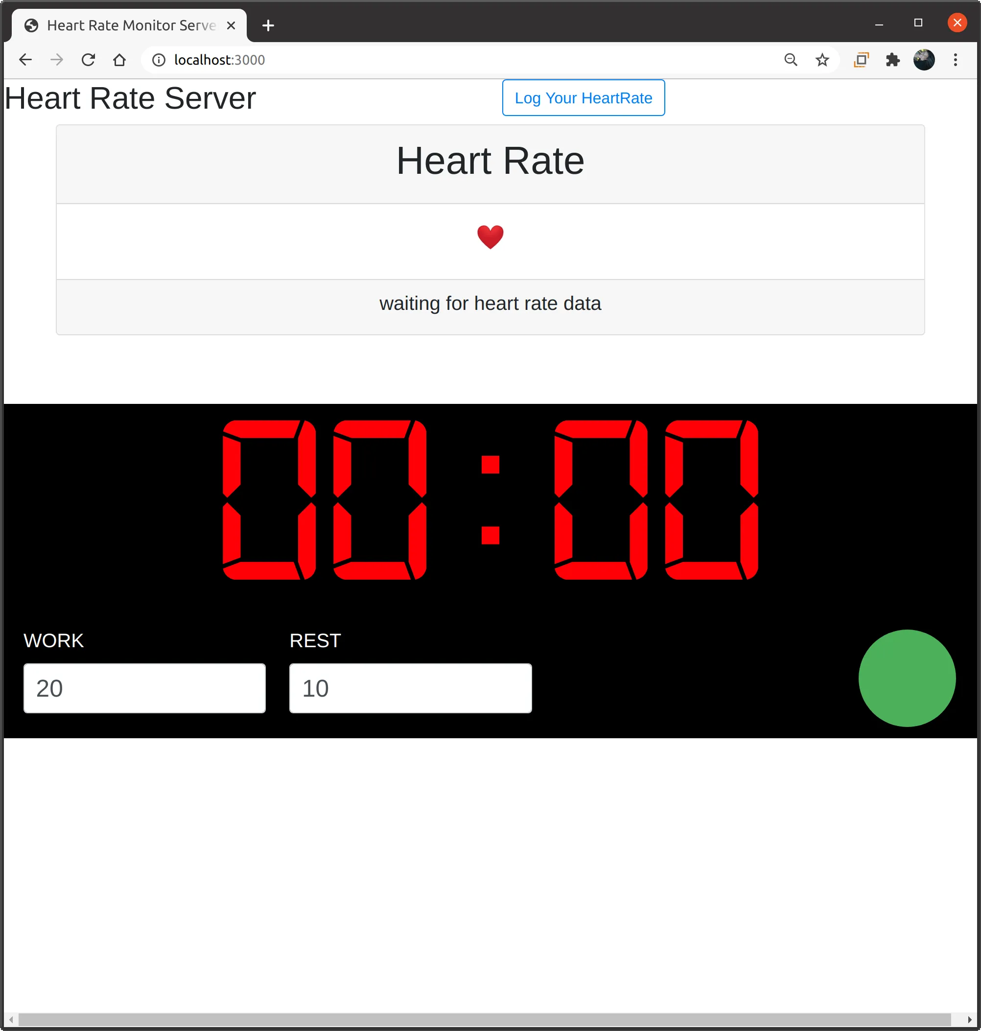 HRM Server Dashboard